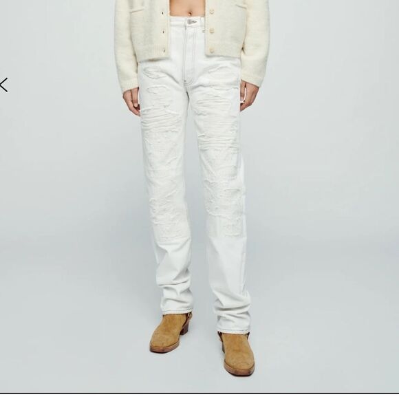 Vintage 90s Levi’s 501 XX USA Jean White Straight Leg Rigid Denim 27 24 x 29 2 - Picture 1 of 12